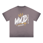WWJD Reverse Dyed Loose Cotton T-Shirt