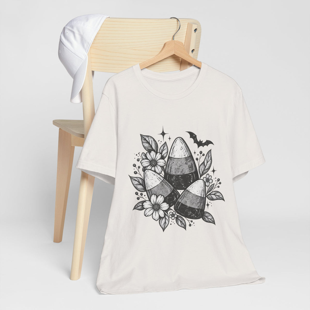 Candy Corn Floral Tee — Halloween Candy Corn Shirt