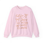 Christian Crewneck Sweatshirt – “Fall for Jesus, He Never Leaves” Autumn Faith Pullover