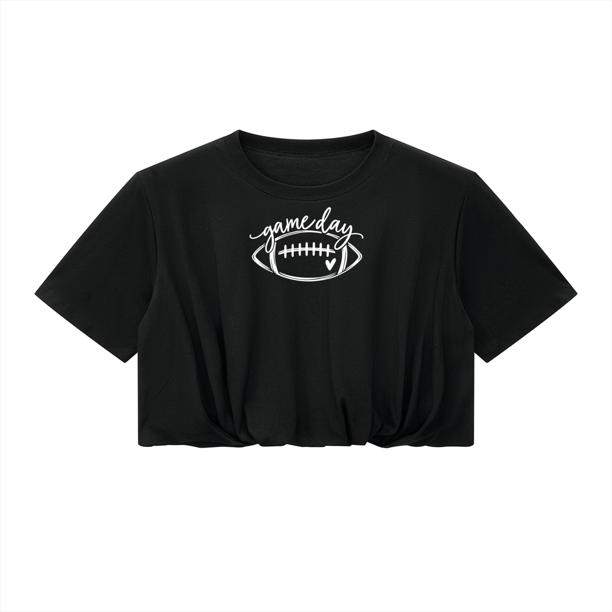 Game Day Women’s Crop Bubble Hem T-Shirt