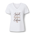 Saved by Grace & Caffeine V-Neck Tee