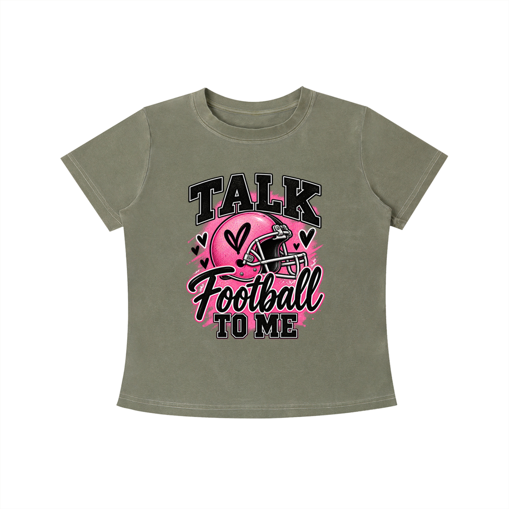 Talk Football to Me Vintage Wash Slim Fit T-shirt