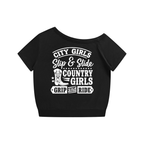 City Girls & Country Girls Women's Off-the-Shoulder T-Shirt