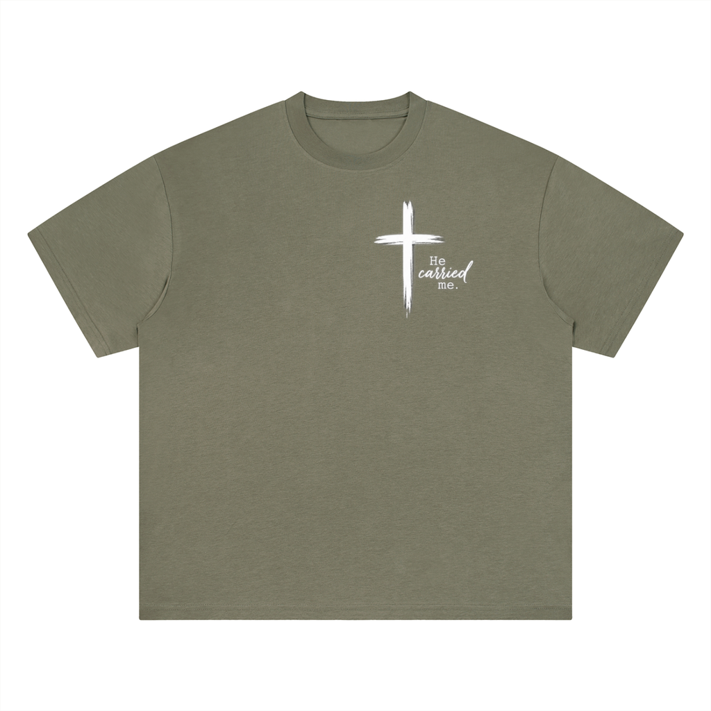 He Carried Me Quick Dry Drop Shoulder T-Shirt