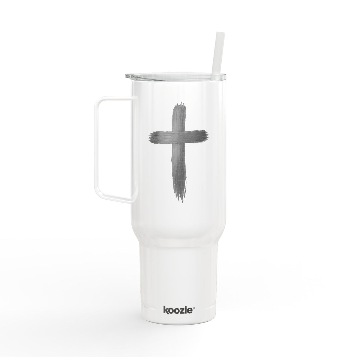 Engraved 40oz Cross Tumbler with Lid