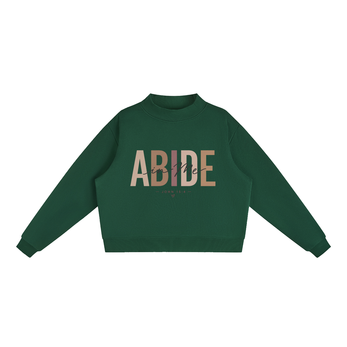 Abide Essential Fleece Mock-Neck Crew Sweatshirt