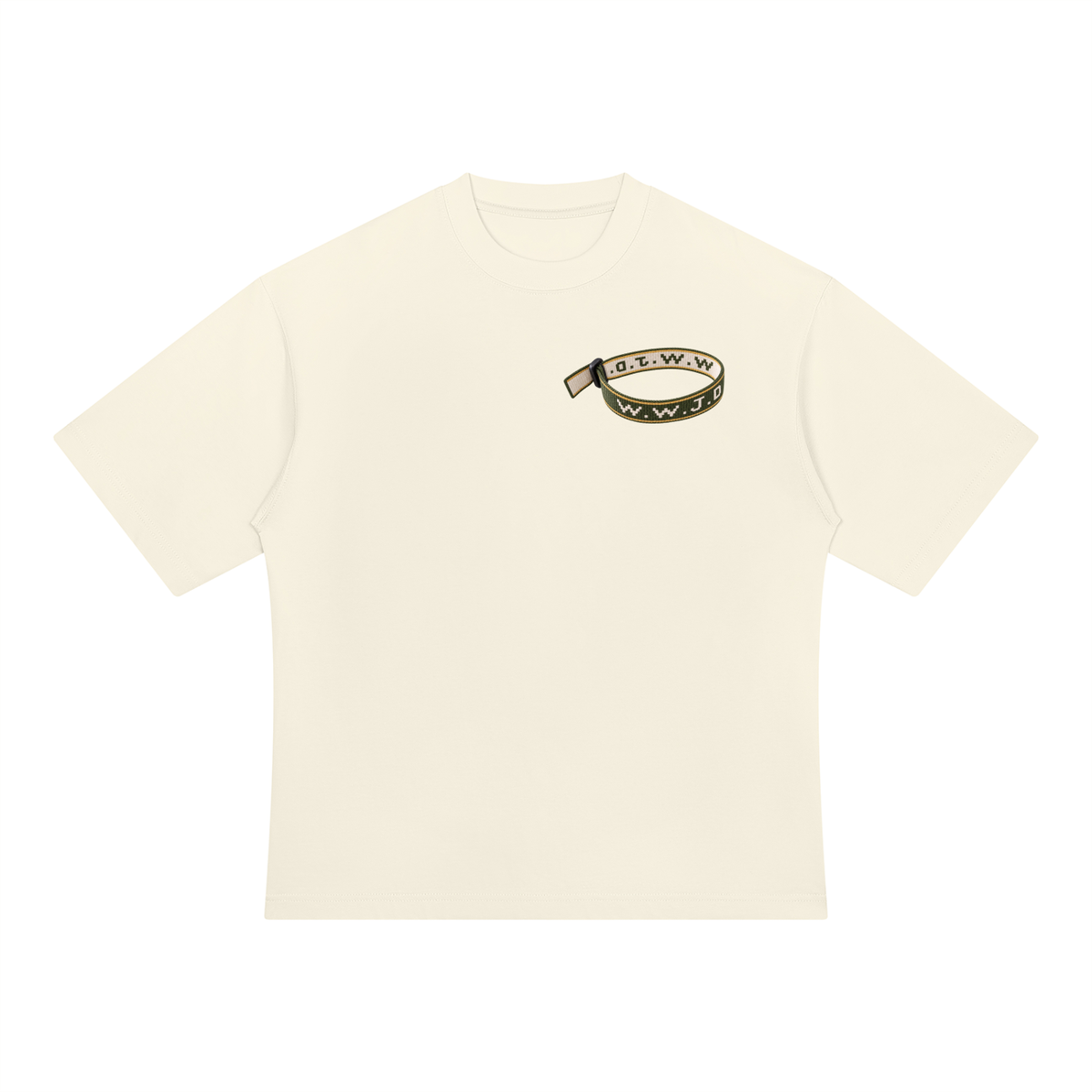 WWJD Green & Gold Mens Heavyweight Oversized T-Shirt