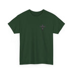 Christian Journey Tee — "Jesus is the Way" Map Back Print, Cross Chest Graphic