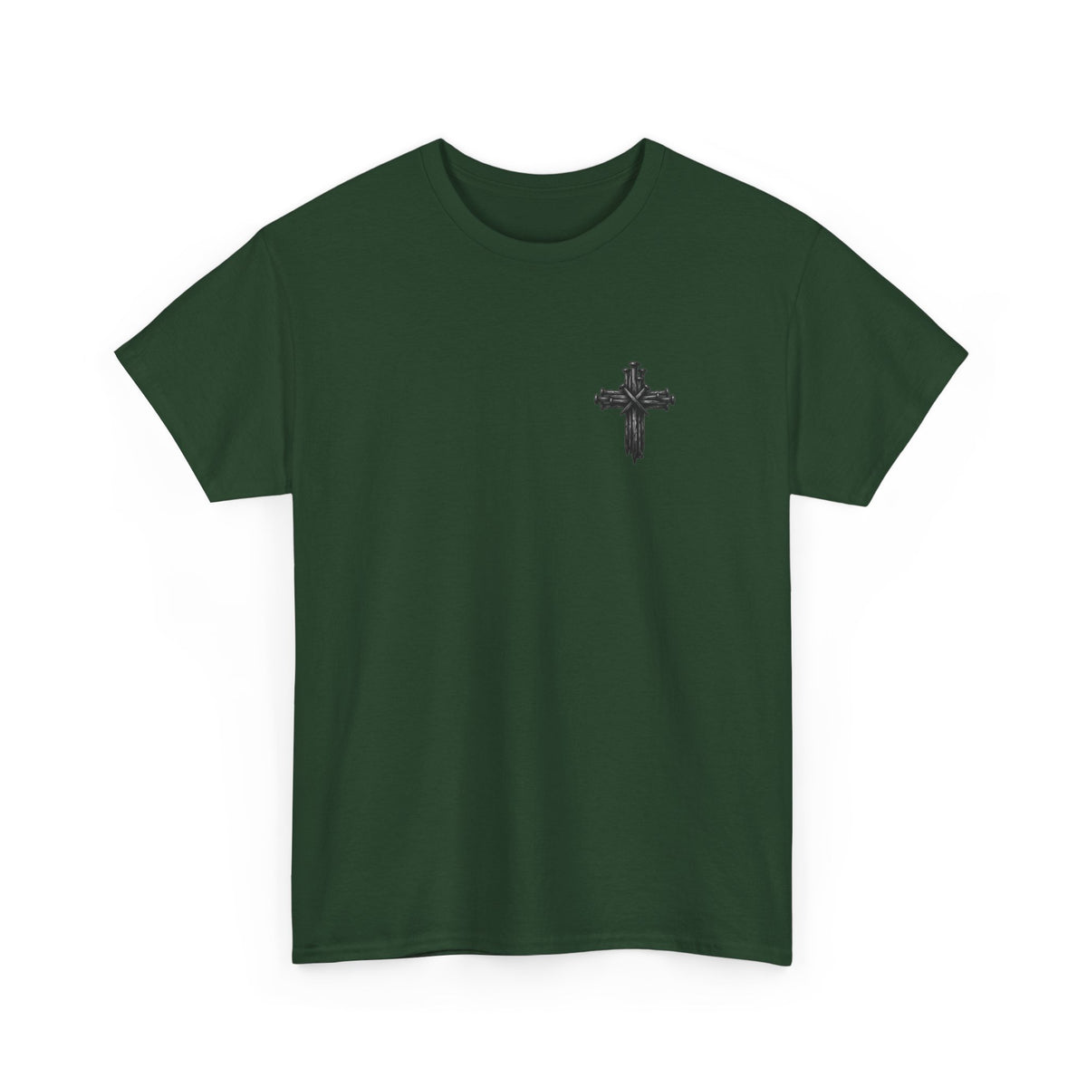 Christian Journey Tee — "Jesus is the Way" Map Back Print, Cross Chest Graphic