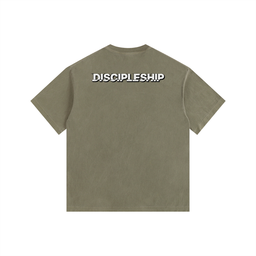 Discipleship Essential  Vintage Washed Oversized Cotton T-Shirt