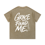 Grace Found Me Mineral Wash Waffle Knit T-Shirt