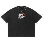 Born Again Washed Boxy Studded T-Shirt