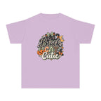 Youth Tee — "Black & Cute" Halloween Pumpkin Graphic