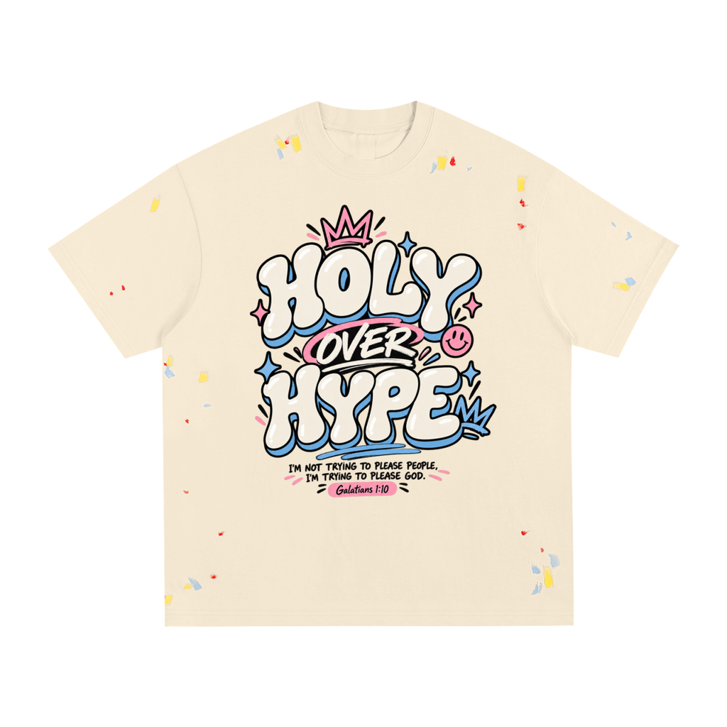Holy over Hype Mens Paint Splatter T-Shirt