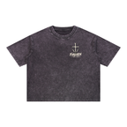 1 Cross 3 Nails Mineral Wash Boxy Cotton T-Shirt