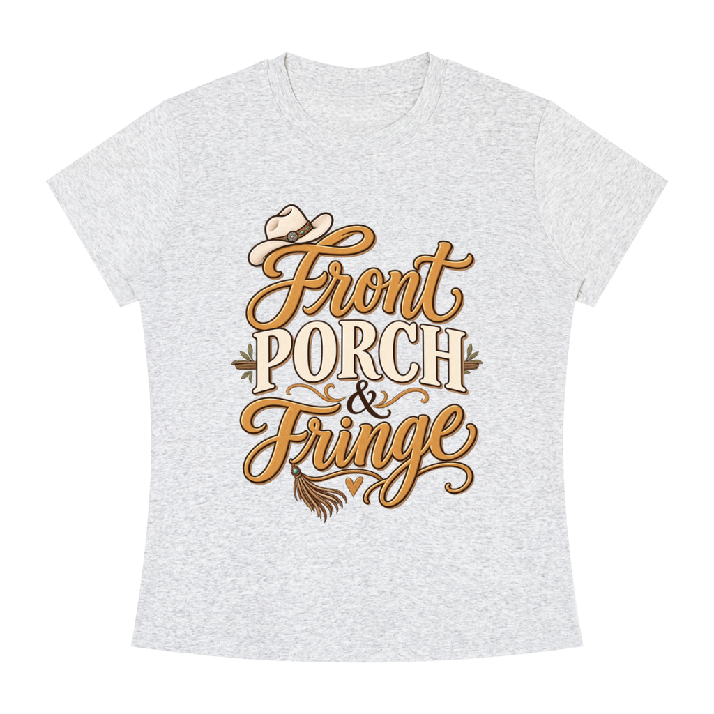 Front Porch Fringe Women's Slim Fit Crewneck T-Shirt