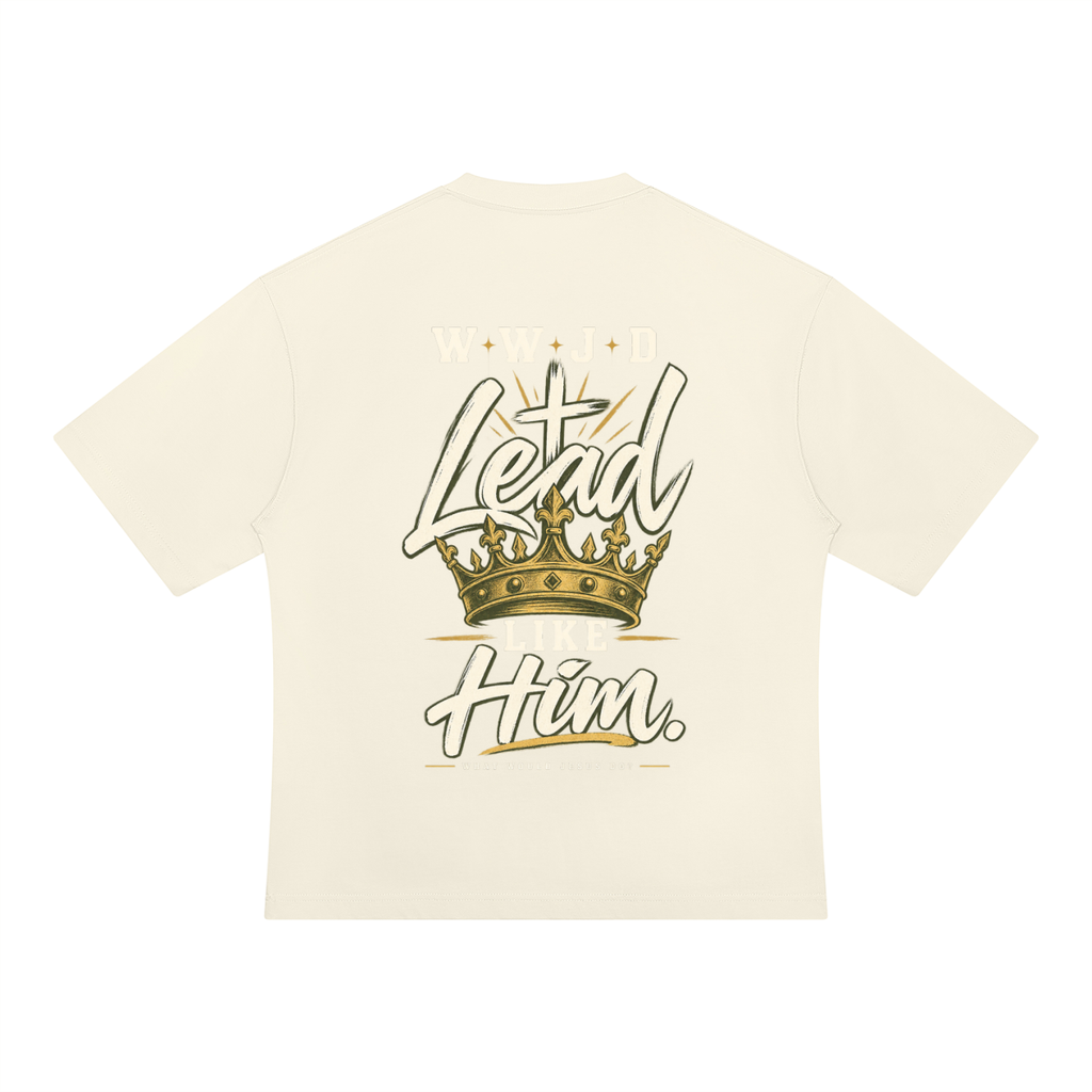 WWJD Green & Gold Mens Heavyweight Oversized T-Shirt