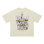 Follow the Word Drop Shoulder Cotton T-Shirt