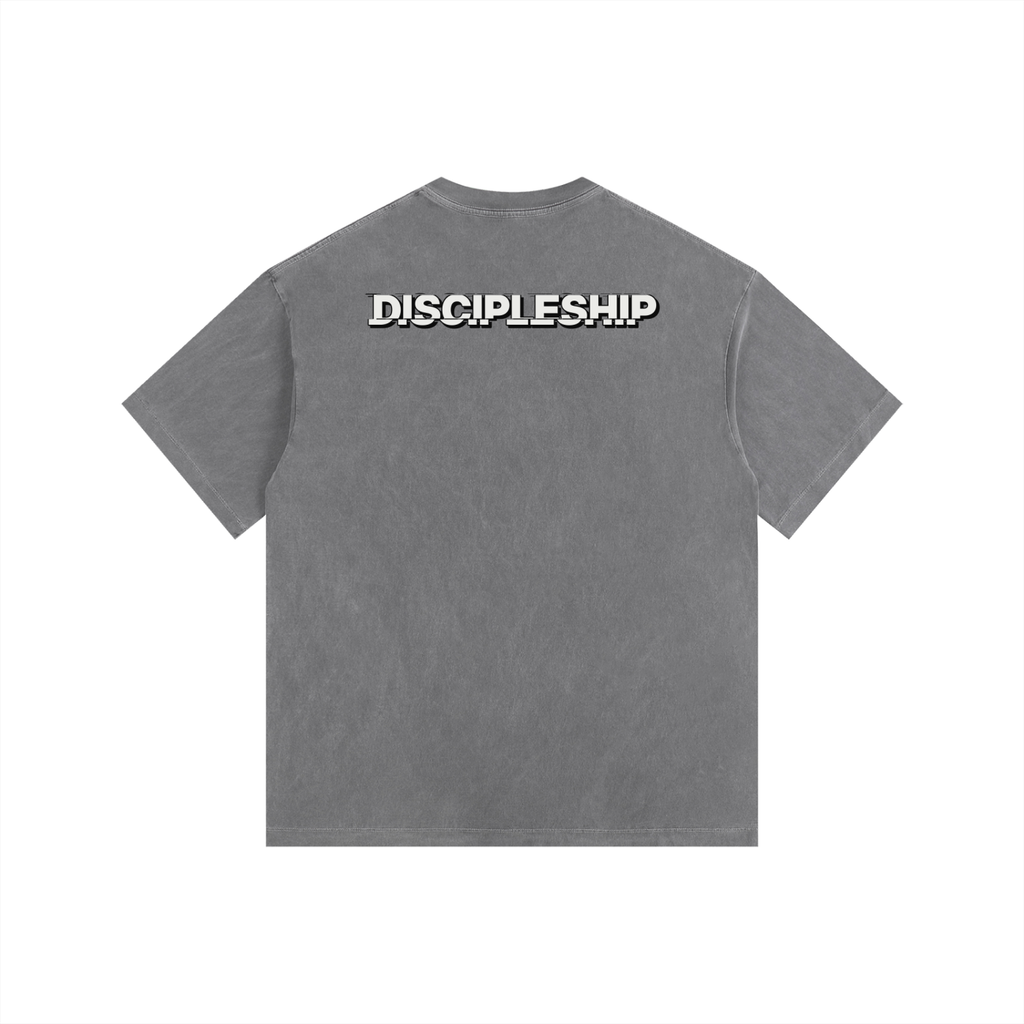 Discipleship Essential  Vintage Washed Oversized Cotton T-Shirt
