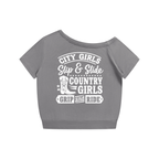 City Girls & Country Girls Women's Off-the-Shoulder T-Shirt