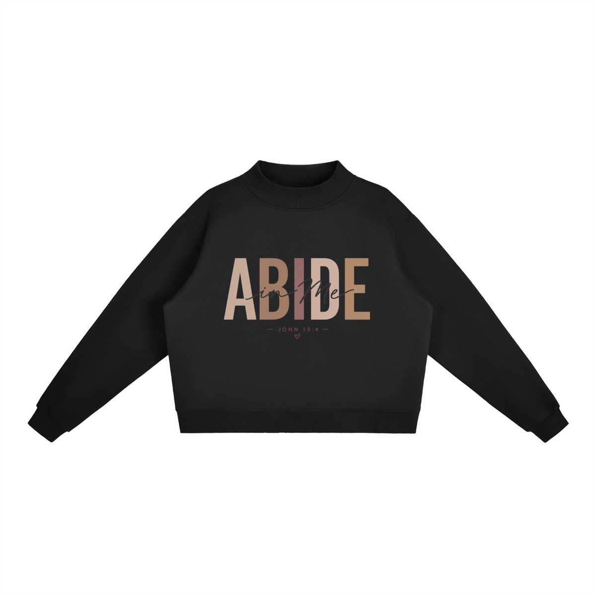 Abide Essential Fleece Mock-Neck Crew Sweatshirt
