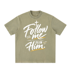 Follow me Heavyweight Vintage Washed Frayed T-Shirt