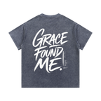 Grace Found Me Mineral Wash Waffle Knit T-Shirt