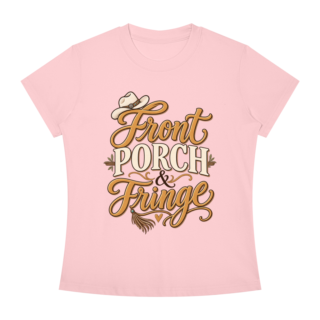 Front Porch Fringe Women's Slim Fit Crewneck T-Shirt