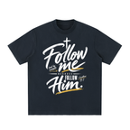 Follow me Heavyweight Vintage Washed Frayed T-Shirt