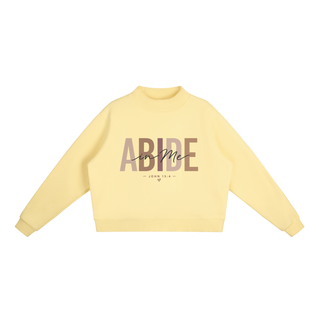 Abide Essential Fleece Mock-Neck Crew Sweatshirt