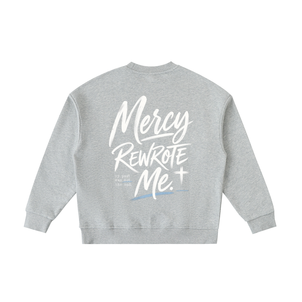 Mercy Rewrote Me Essential Fleece Kids' Crewneck Sweatshirt