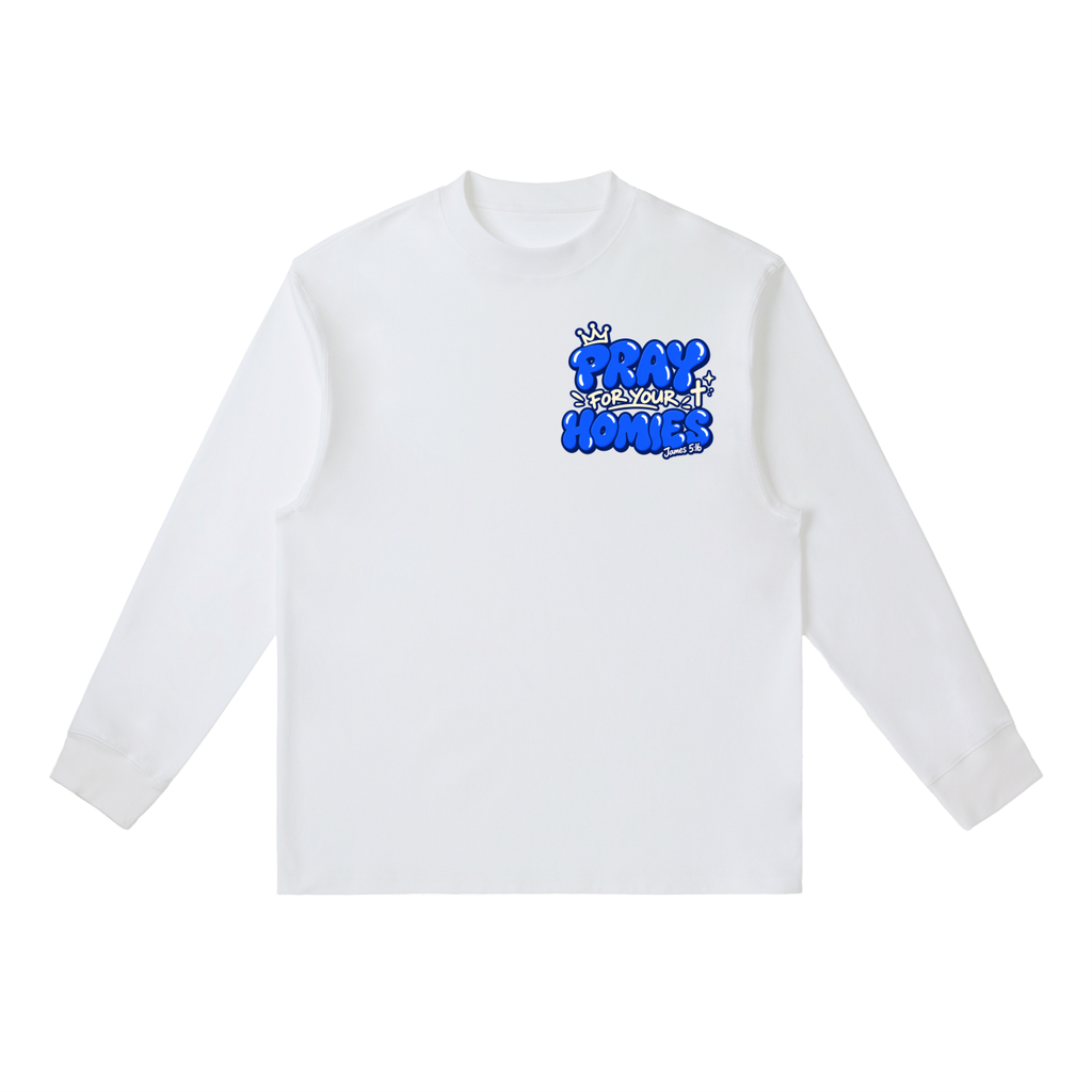 Pray for Your Homies Essential Crewneck Long-Sleeve