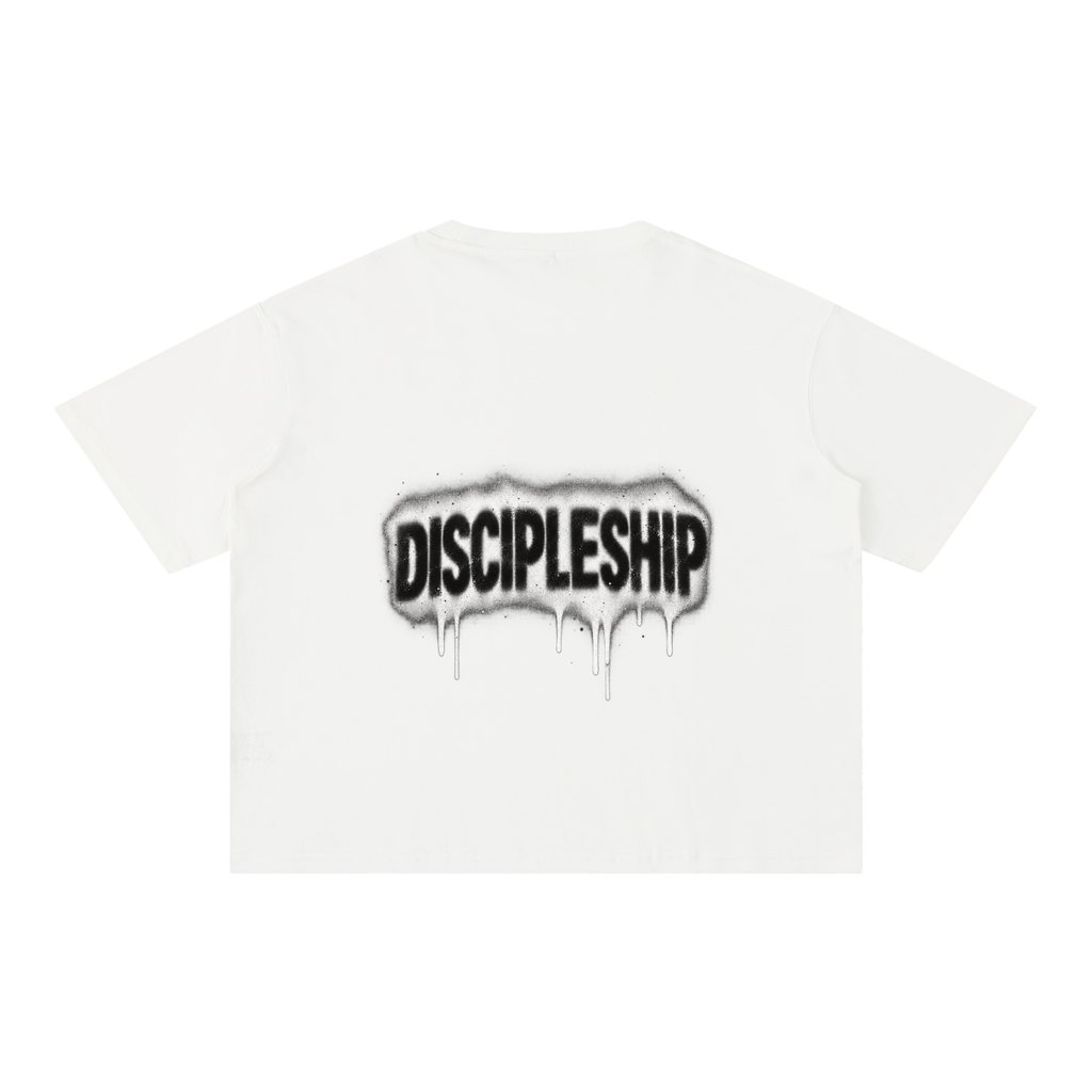 Discipleship Drip Mineral Wash Boxy Cotton T-Shirt