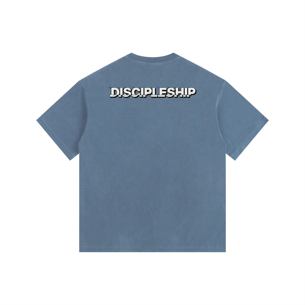 Discipleship Essential  Vintage Washed Oversized Cotton T-Shirt