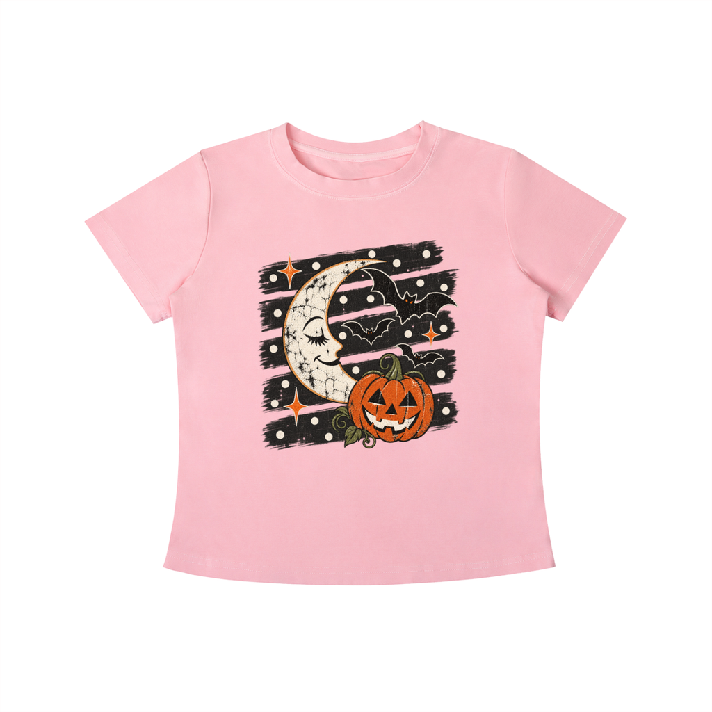 Halloween Moon Vintage Wash Slim Fit T-shirt