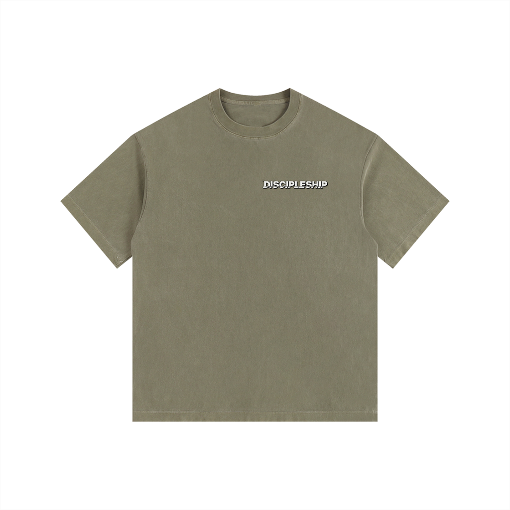 Discipleship Essential  Vintage Washed Oversized Cotton T-Shirt