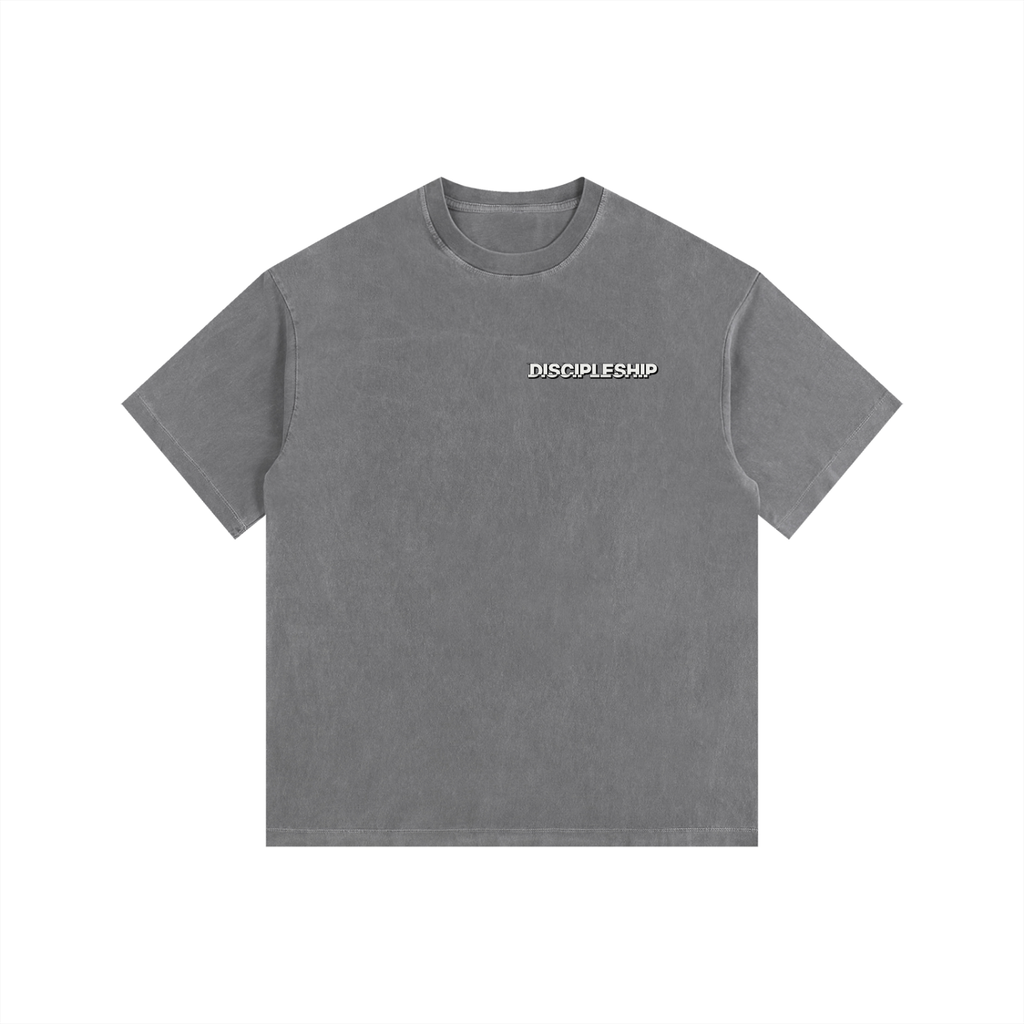 Discipleship Essential  Vintage Washed Oversized Cotton T-Shirt