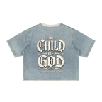 Child of God Vintage Wash Boxy Raw Hem Denim T-Shirt