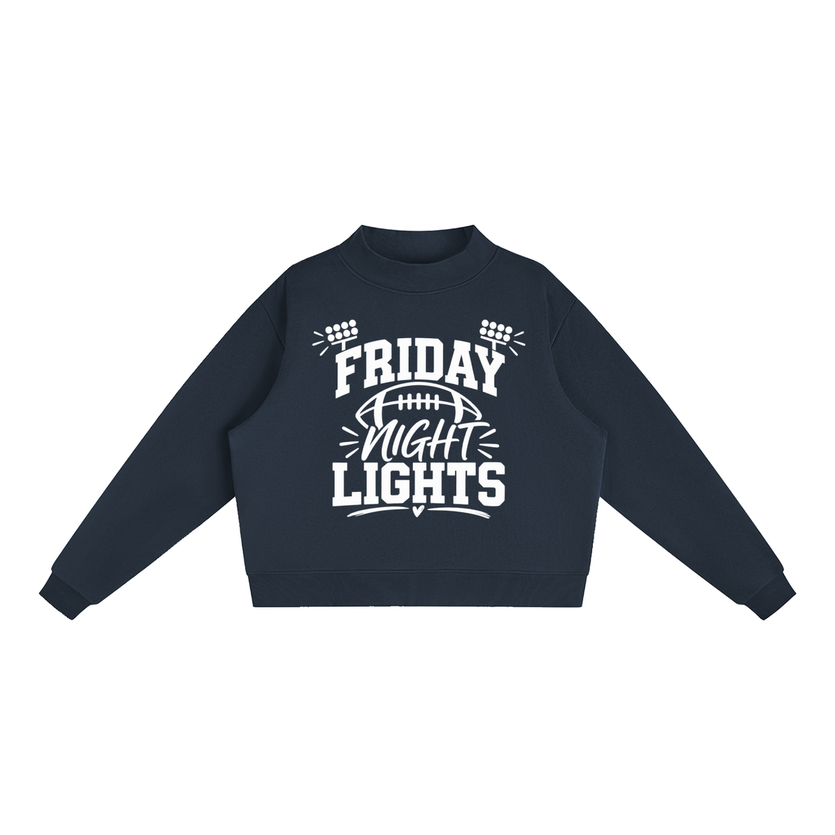 Friday Night Lights Essential Fleece Mock-Neck Crew Sweatshirt