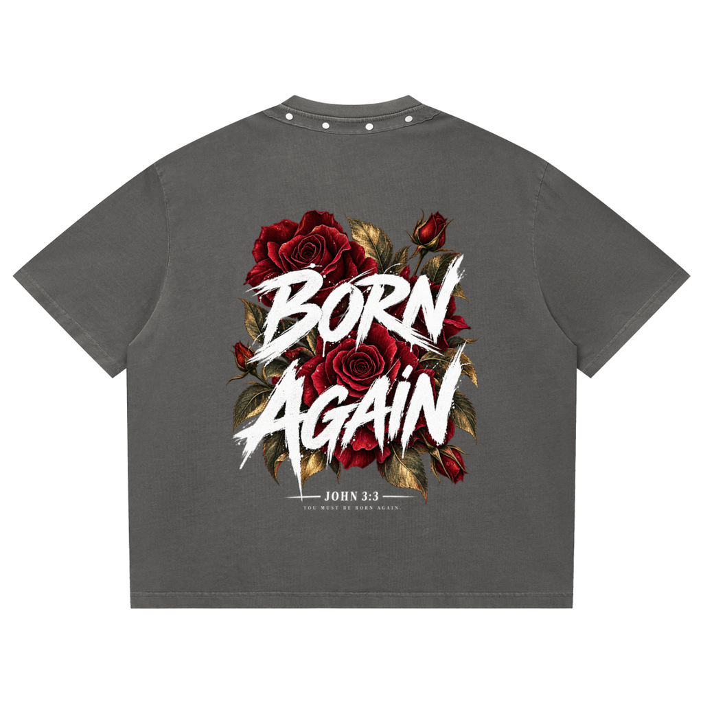 Born Again Washed Boxy Studded T-Shirt