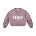 Country Girl Women’s Crop V-Neck Sweatshirt