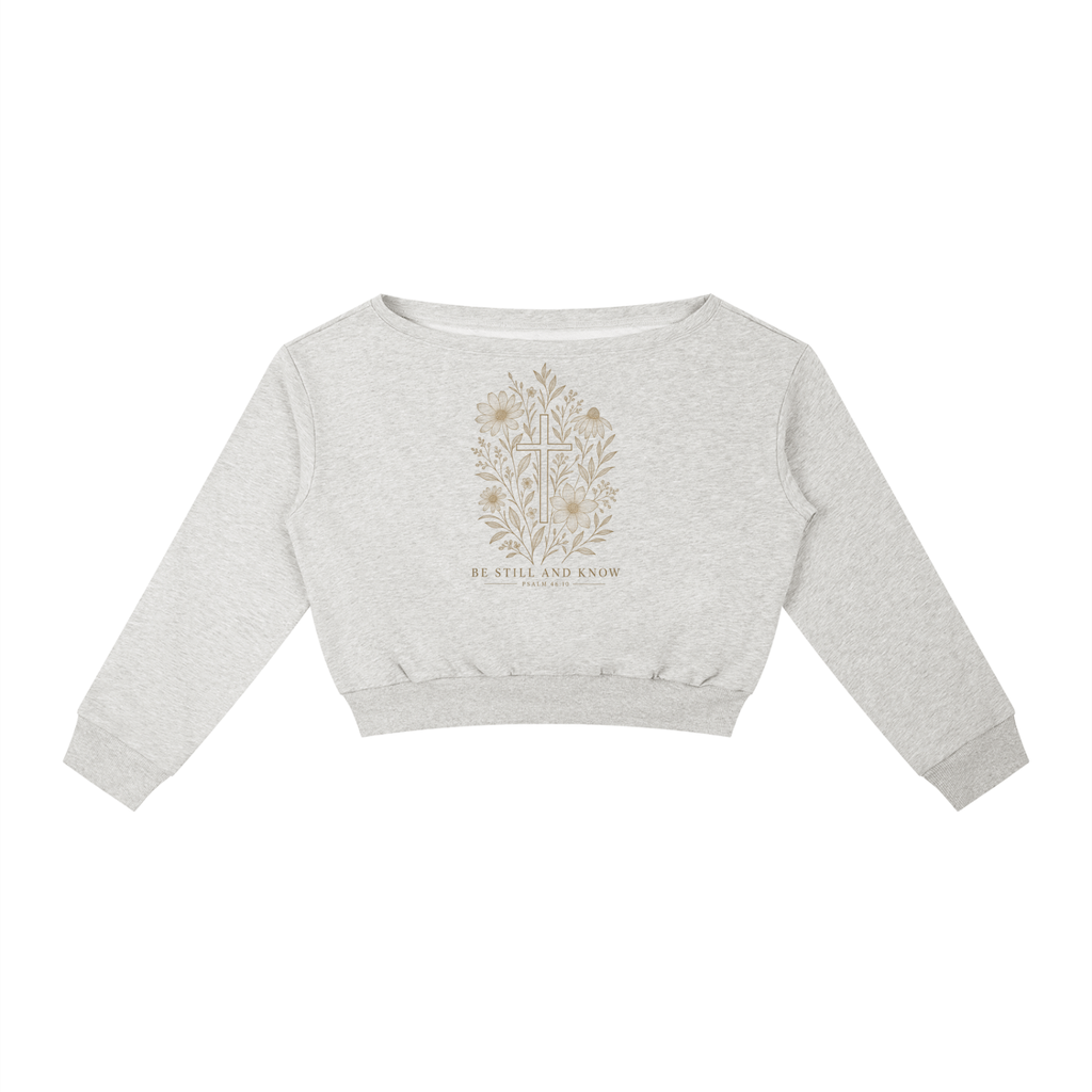 Be Still and Know Women's Off-Shoulder Sweatshirt