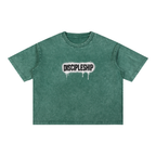 Discipleship Drip Mineral Wash Boxy Cotton T-Shirt