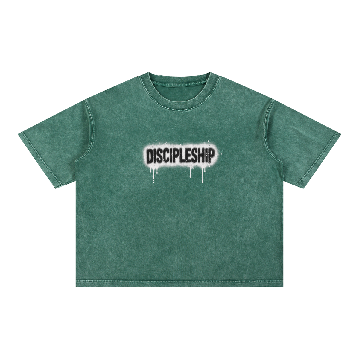 Discipleship Drip Mineral Wash Boxy Cotton T-Shirt