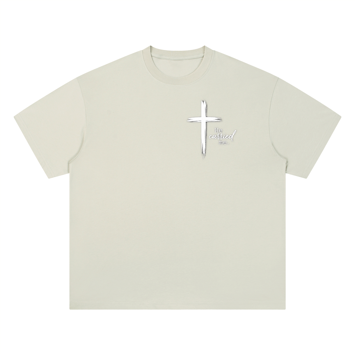 He Carried Me Quick Dry Drop Shoulder T-Shirt