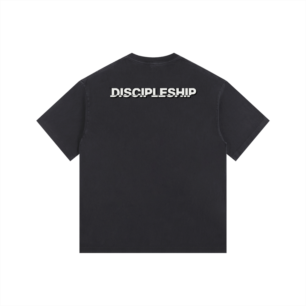 Discipleship Essential  Vintage Washed Oversized Cotton T-Shirt