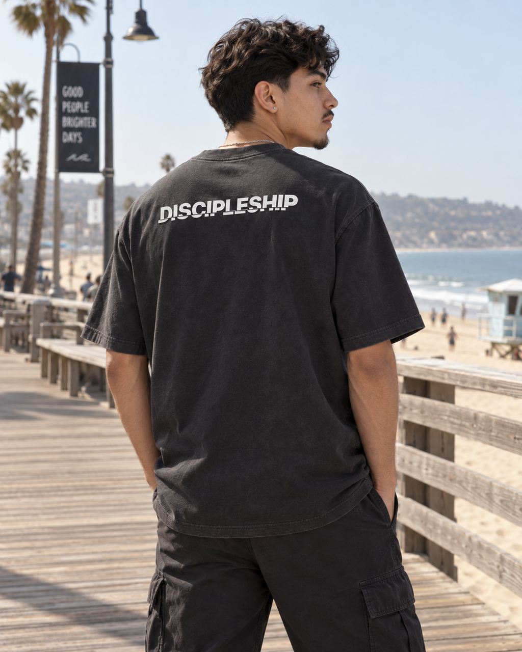 Discipleship Essential  Vintage Washed Oversized Cotton T-Shirt
