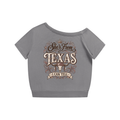 She's from Texas Women's Off-the-Shoulder T-Shirt