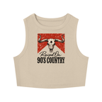 Raised on 90's Country Women's Tight Crewneck Crop Tank Top
