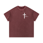 Grace Found Me Mineral Wash Waffle Knit T-Shirt